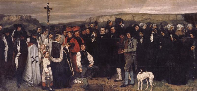 Gustave Courbet Burial at Ornans Norge oil painting art